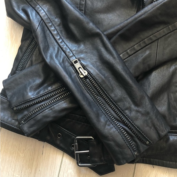 Mackage Exclusively for Aritzia Black Genuine Leather Biker Jacket - Picture 15 of 16